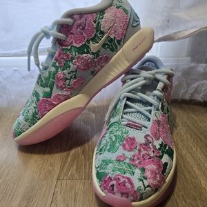 Nike Men's Floral Knit Sneakers - Pink, Green & Light Blue
